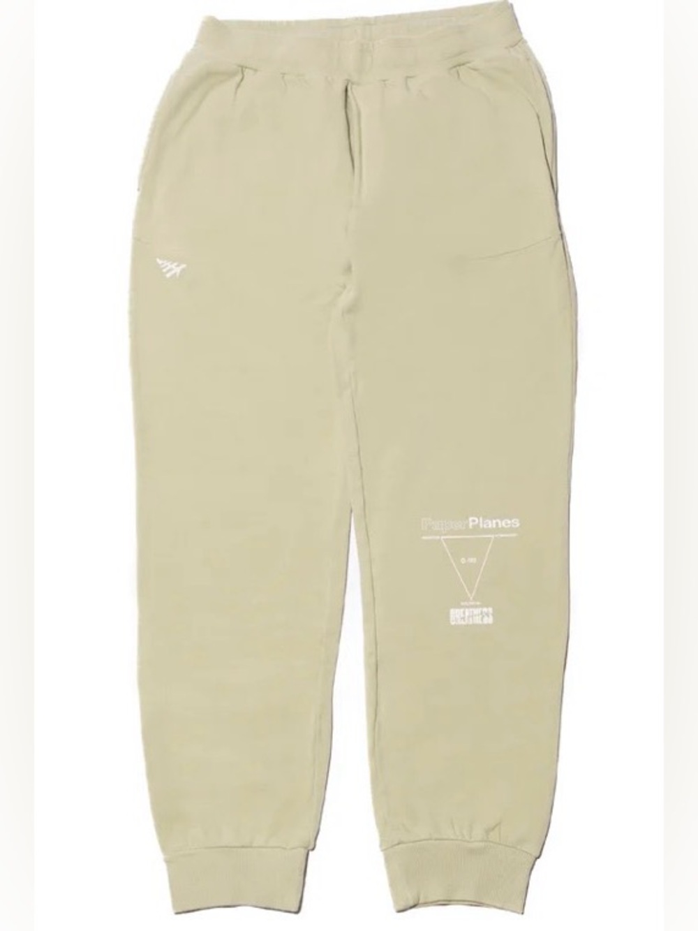 Paper Planes Men's Sage Green Graphic Jogger Sweatpants